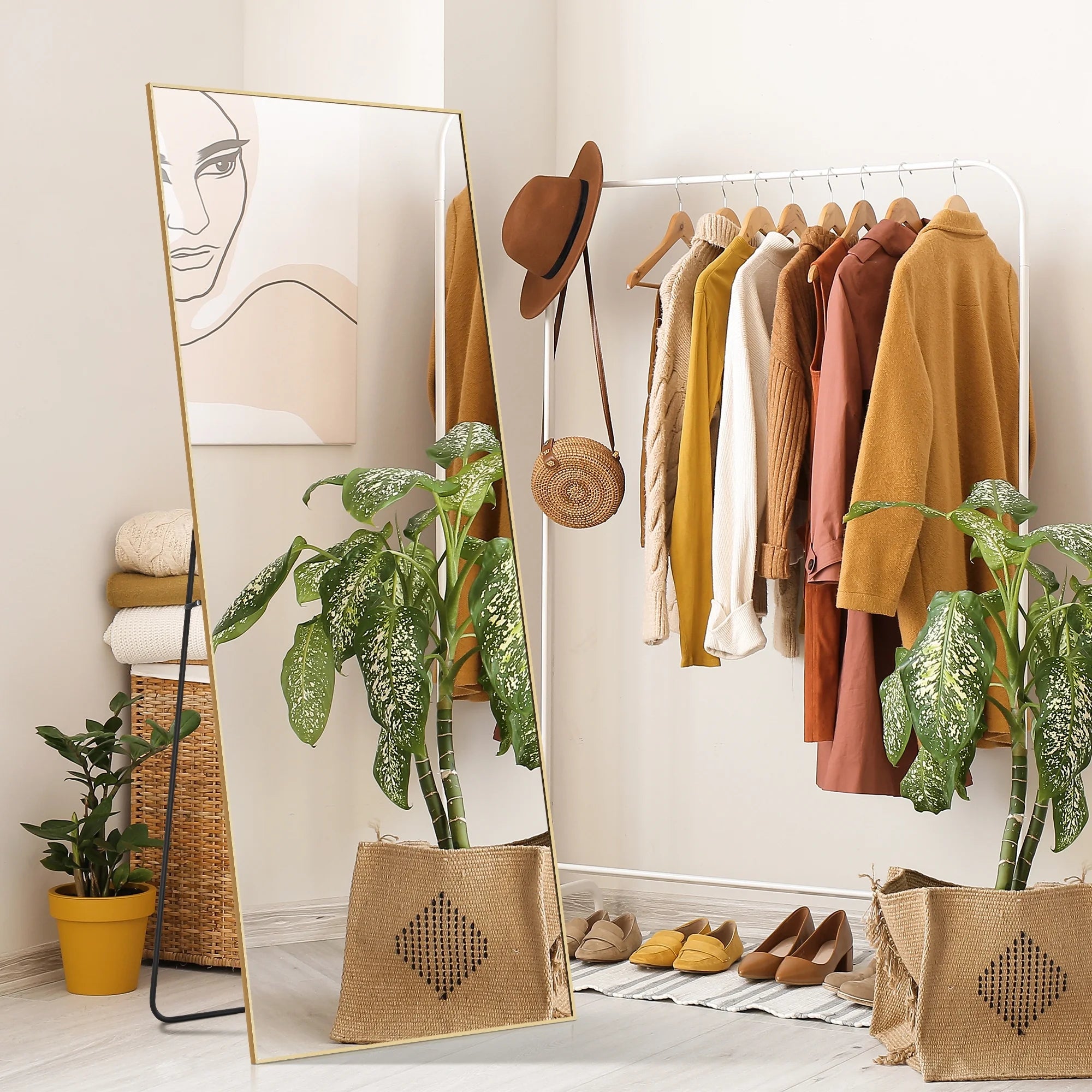 Rectangle Full Length Mirror "71X26" 