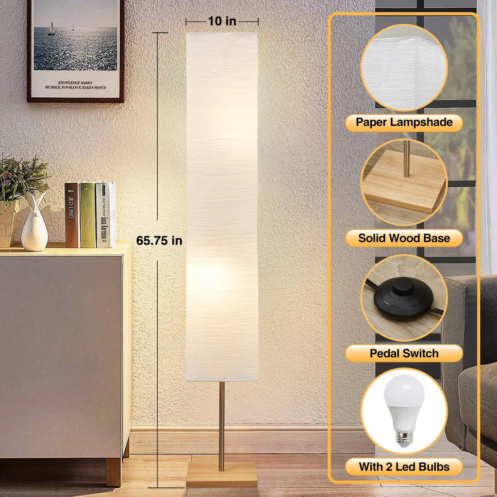 65 In. 3 Way Dimmable Standing Floor Lamp (Bulbs Included) - Flexx Decor