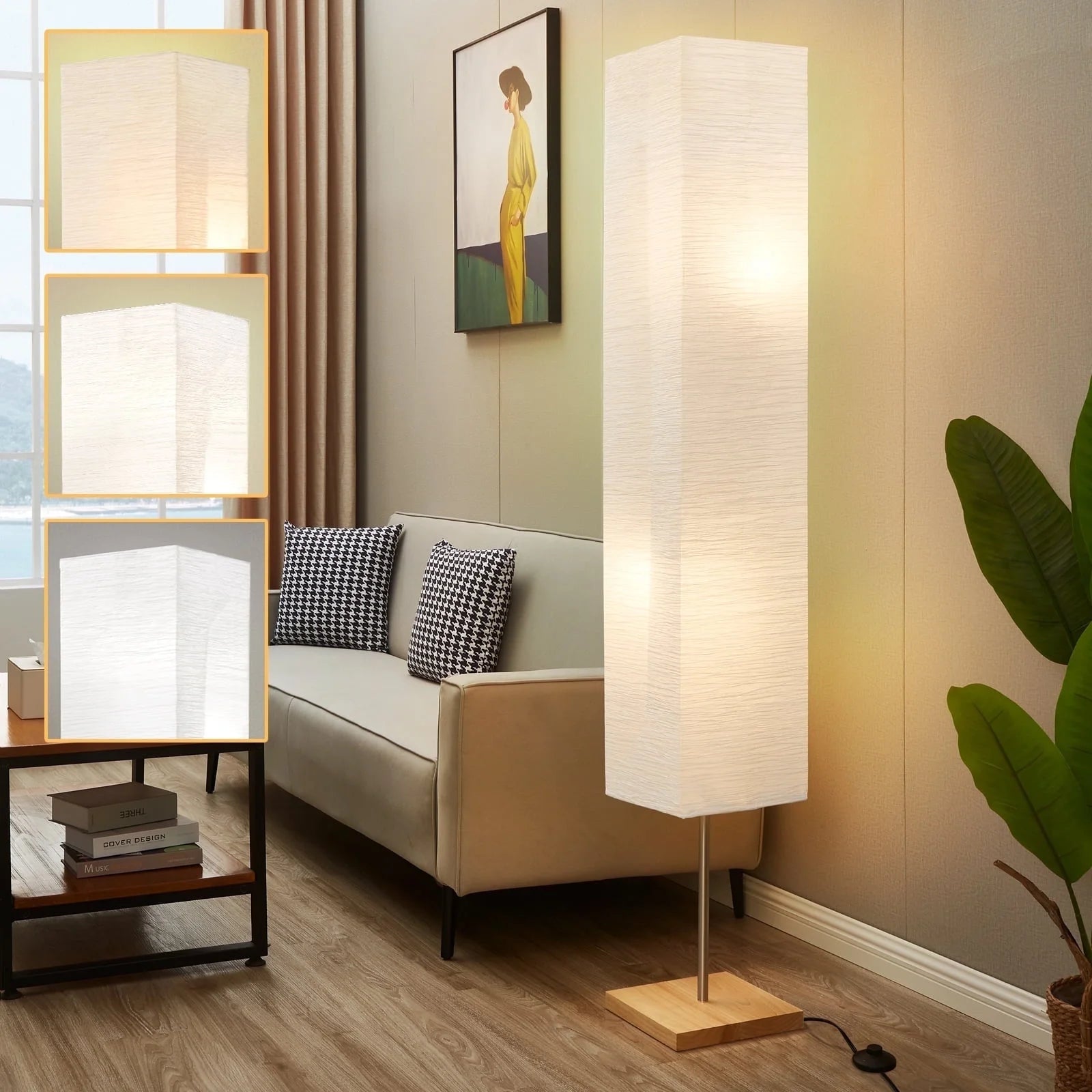 65 In. 3 Way Dimmable Standing Floor Lamp (Bulbs Included) - Flexx Decor