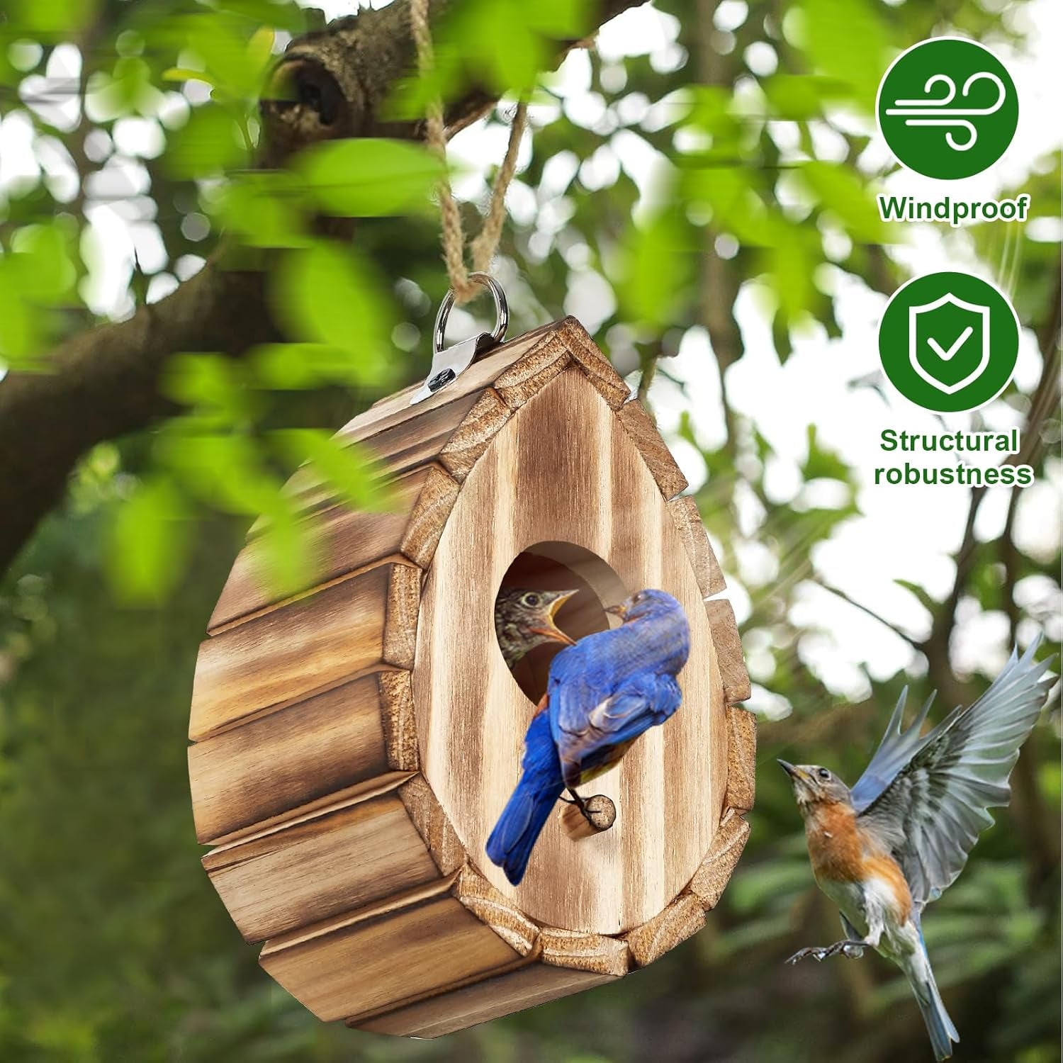 Small Nesting Wooden Birdhouse