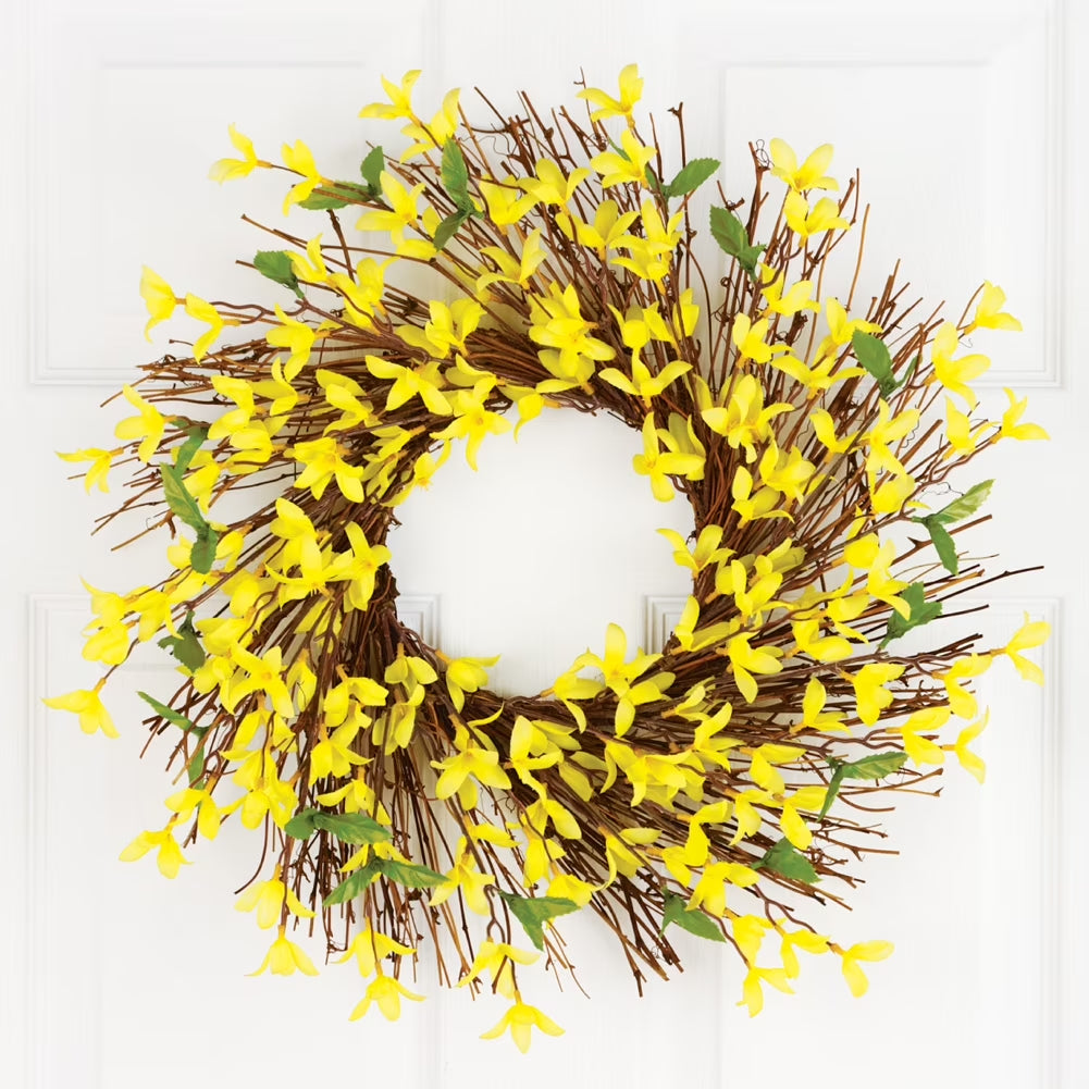 Forsythia & Twig Spring Door Wreath 