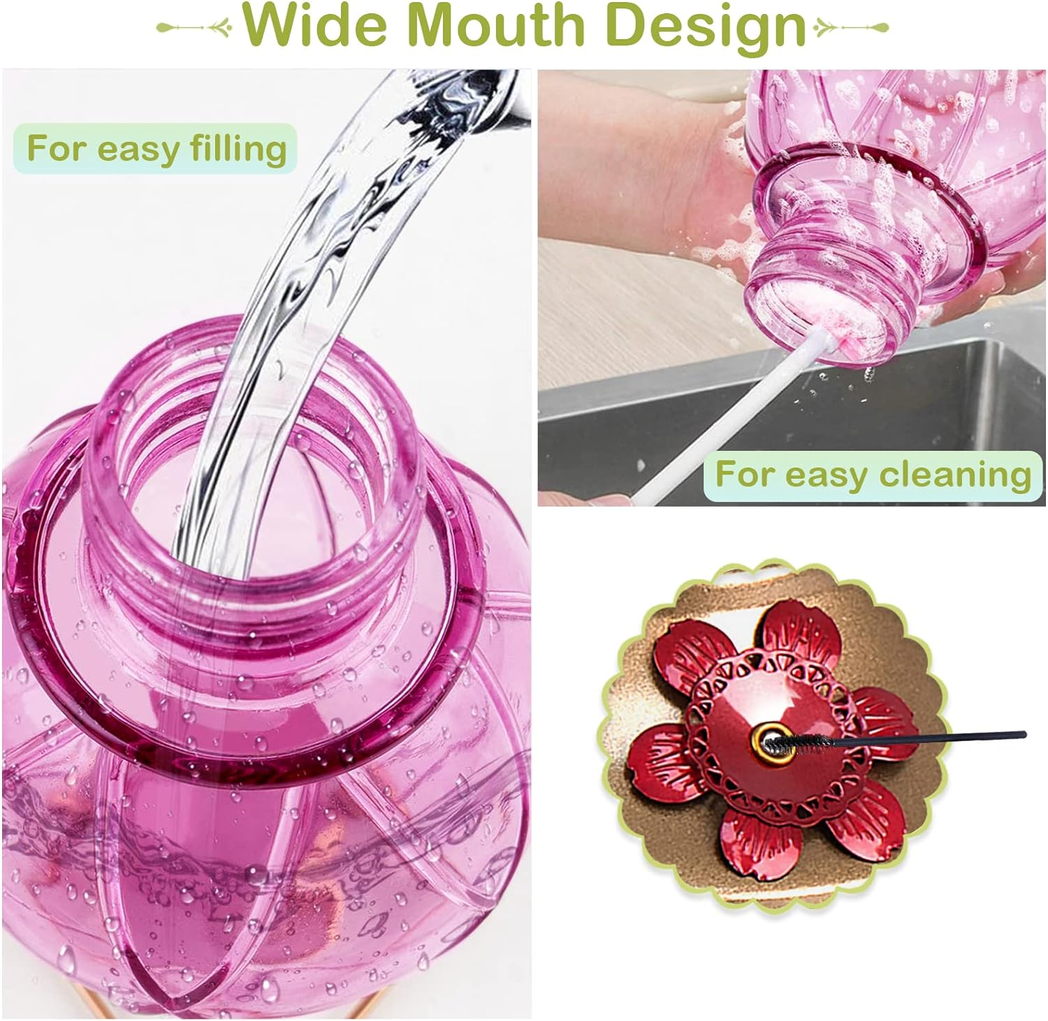 Glass Hummingbird Feeder 20 OZ