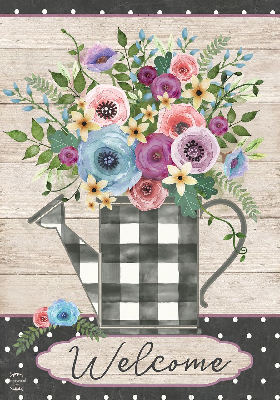 Watering Can Garden Flag