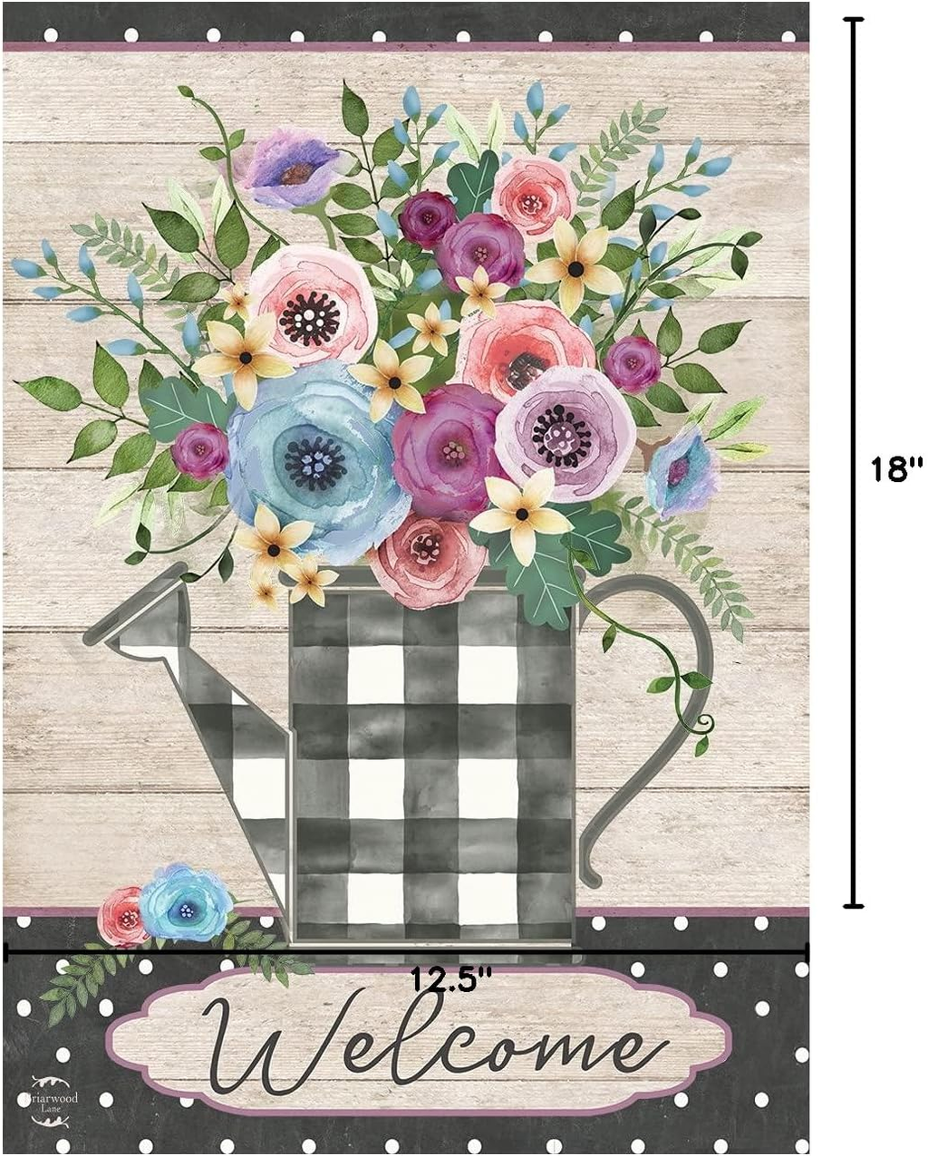 Watering Can Garden Flag