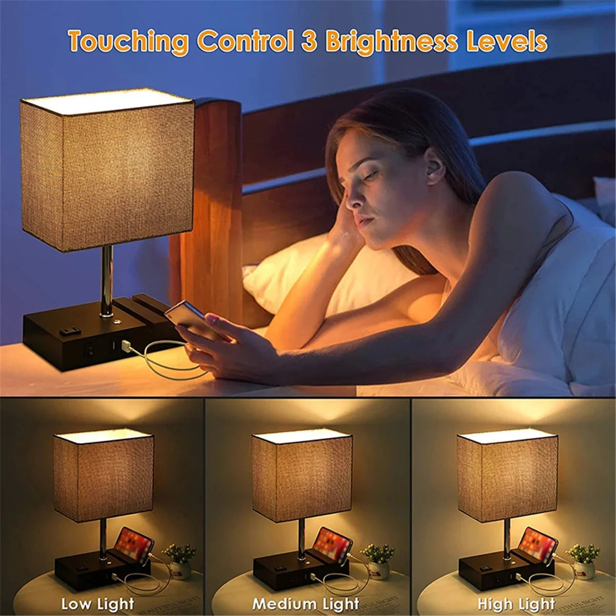 Multi Use Charging and Touch Control Lamp - Flexx Decor