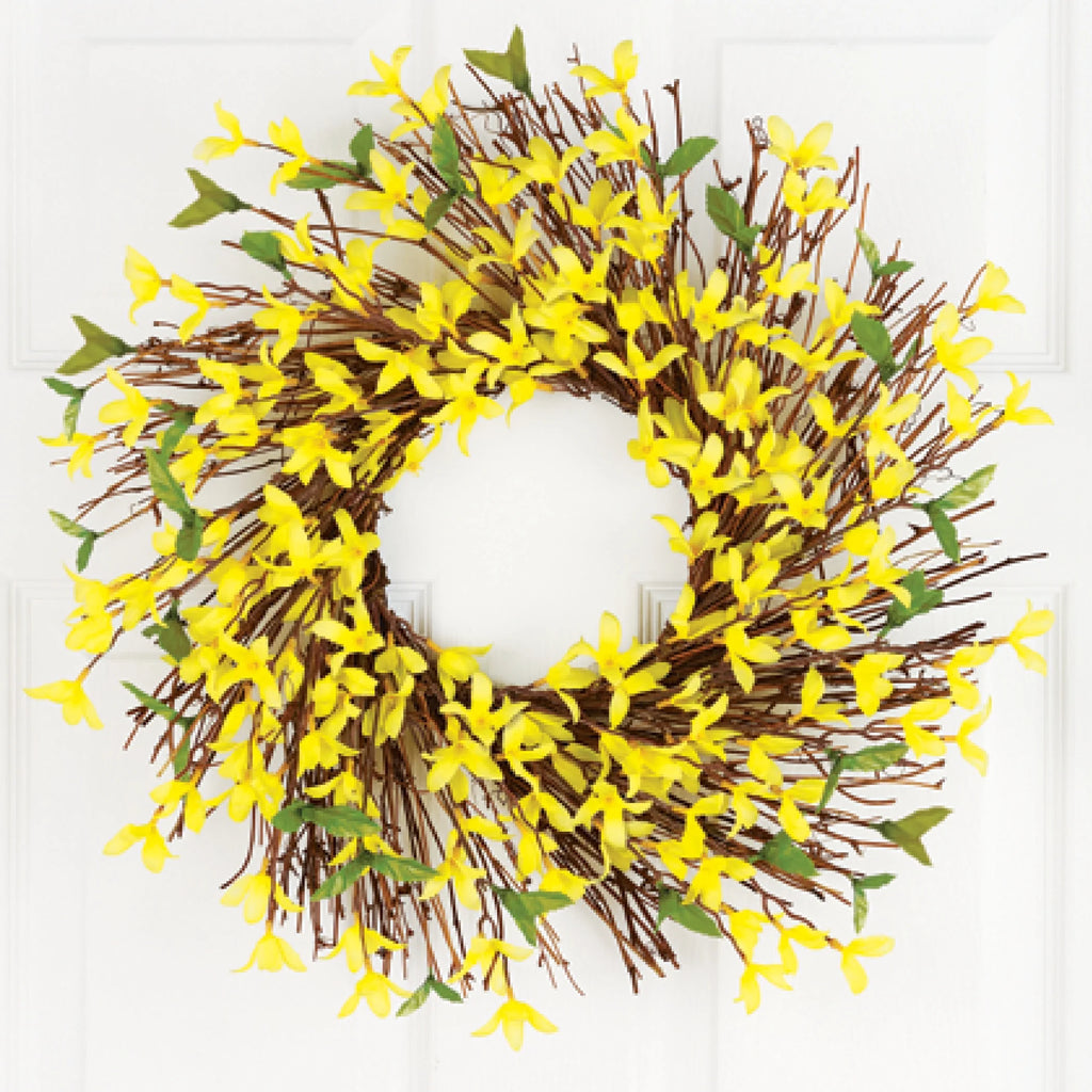 Forsythia & Twig Spring Door Wreath 