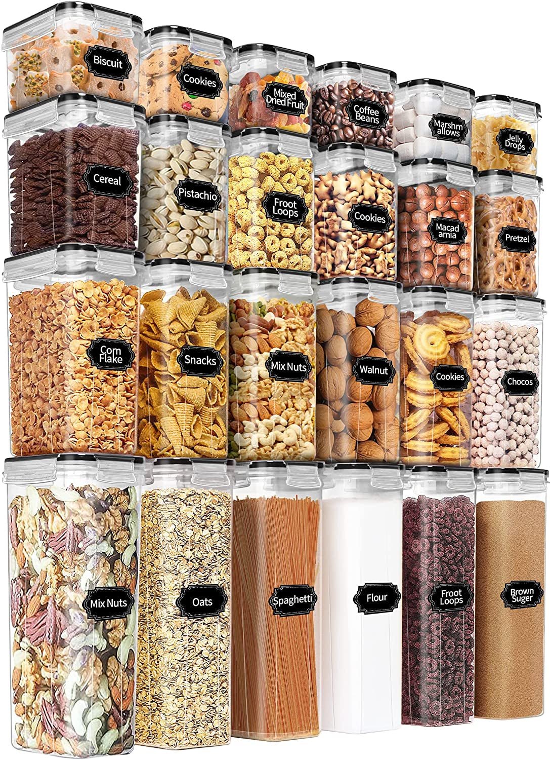 Airtight Food Storage Containers Set with Lids - 24 PCS, BPA Free! - Flexx Decor