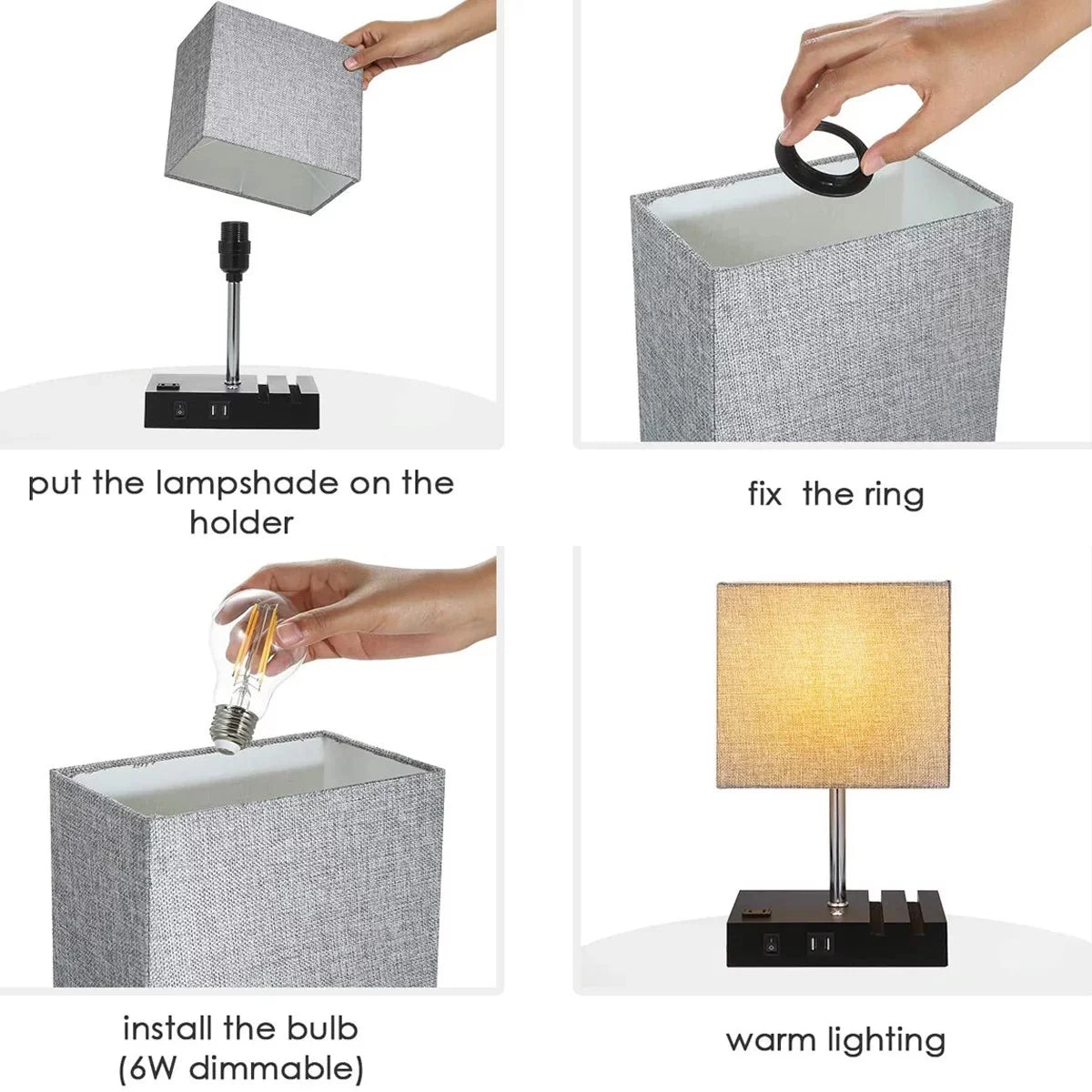 Multi Use Charging and Touch Control Lamp - Flexx Decor