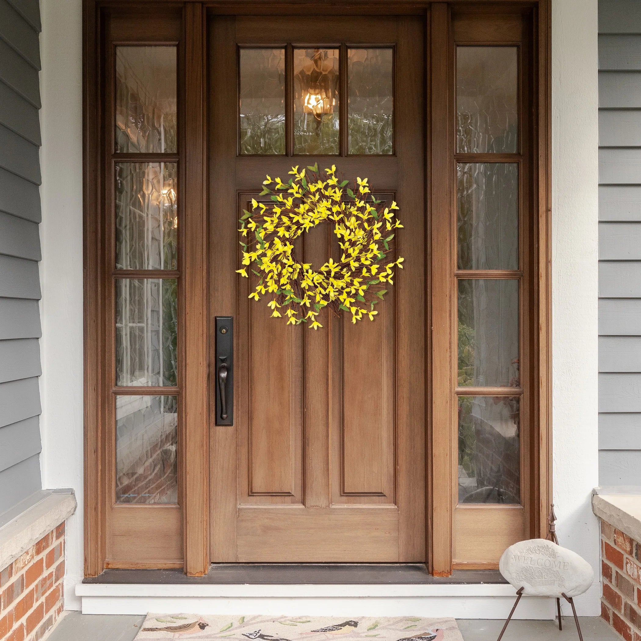 Forsythia & Twig Spring Door Wreath 