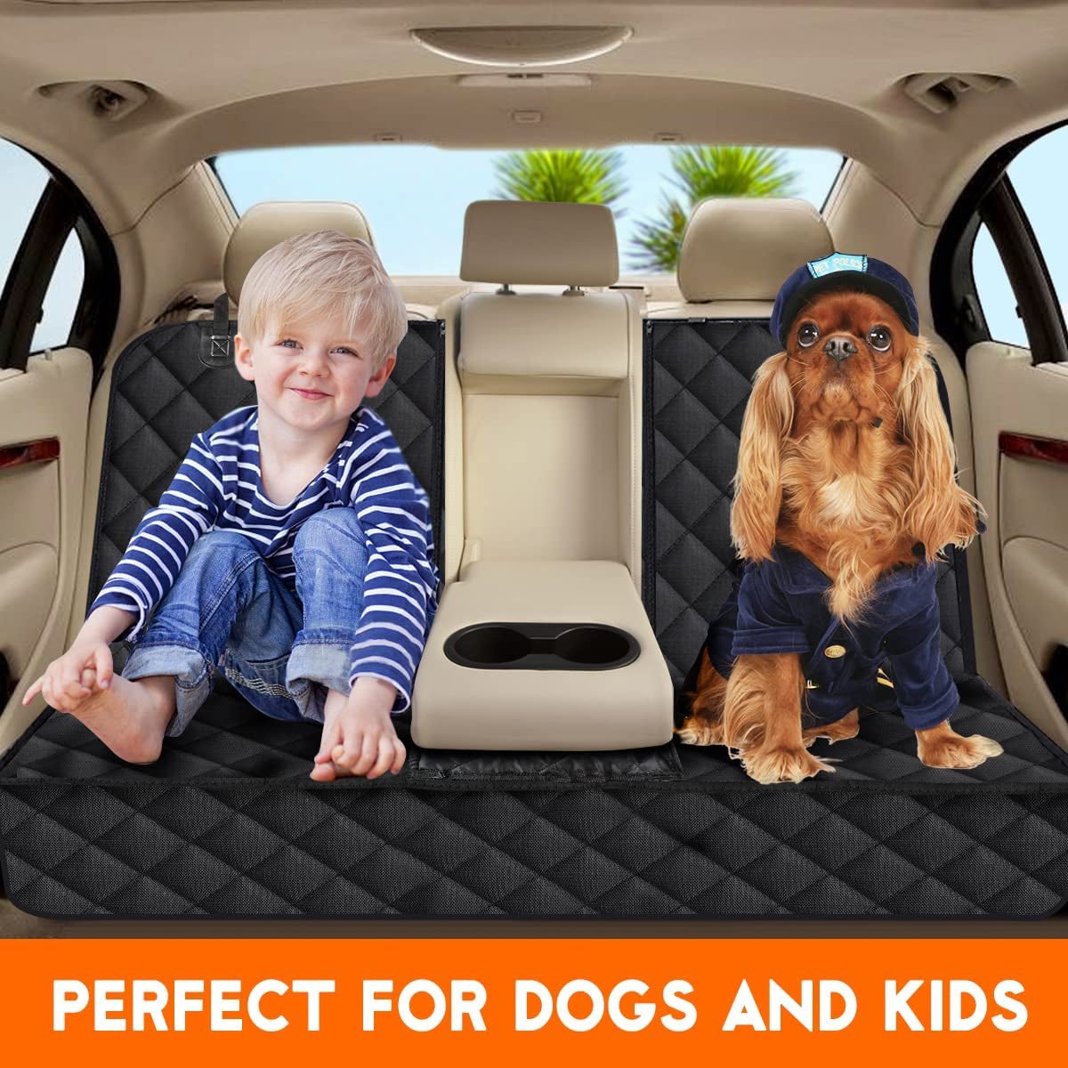 Waterproof Dog Car Seat Cover- Black - Flexx Decor